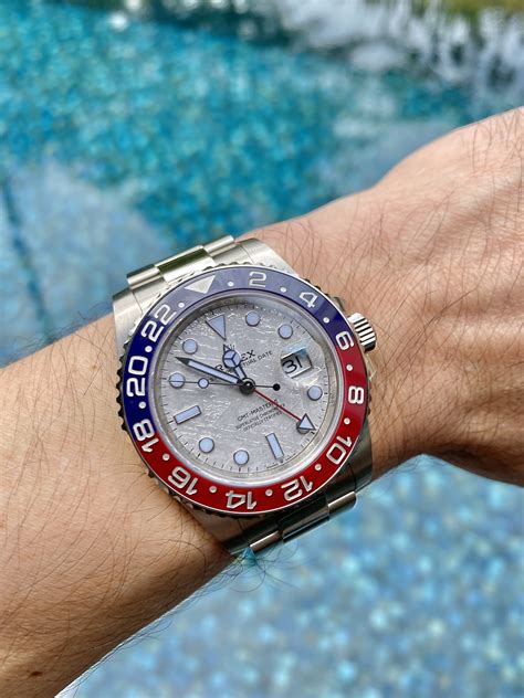 rolex gmt master meteorite|rolex meteorite for sale.